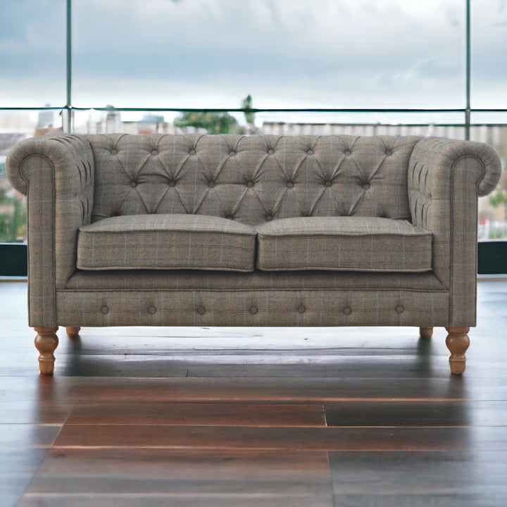 Multi Tweed Two Seat Chesterfield