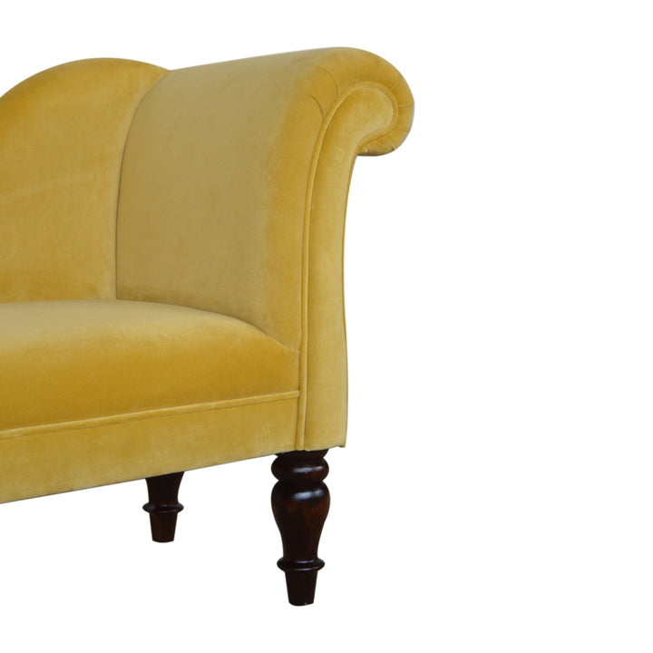 Mustard Velvet Chaise