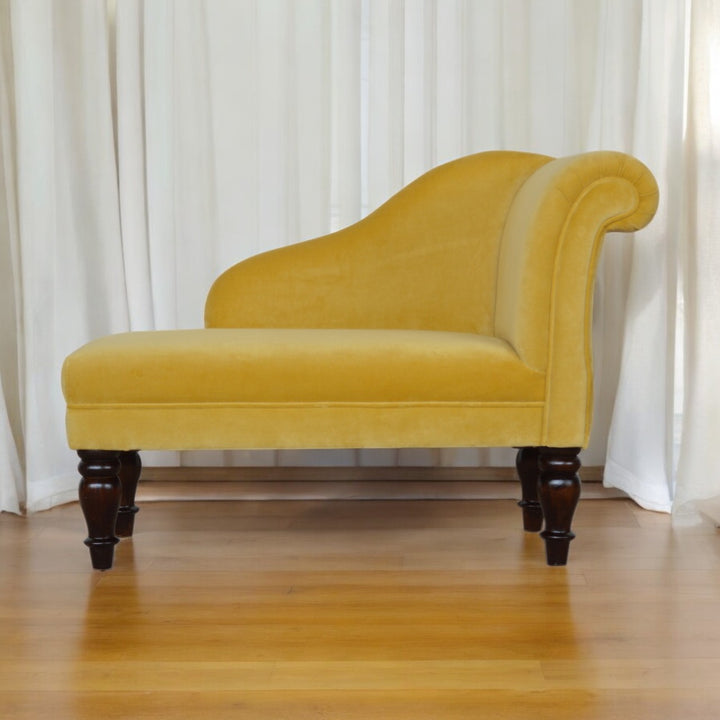 Mustard Velvet Chaise