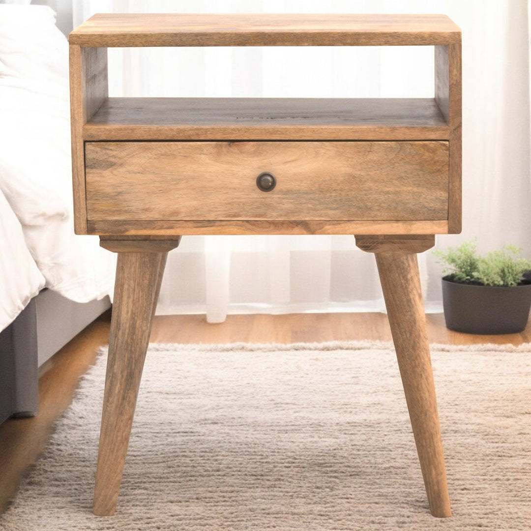 Modern Bedside with Open Slot