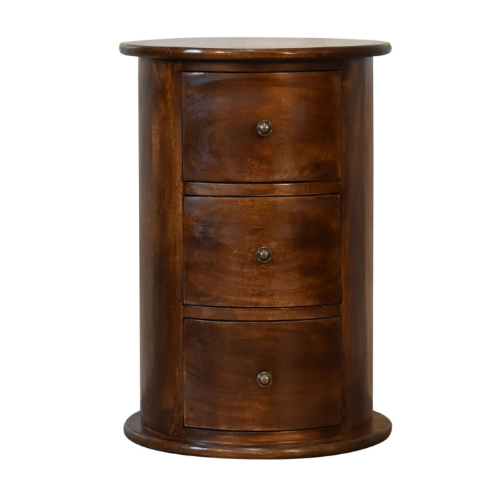 Three Drawer Chestnut Drum