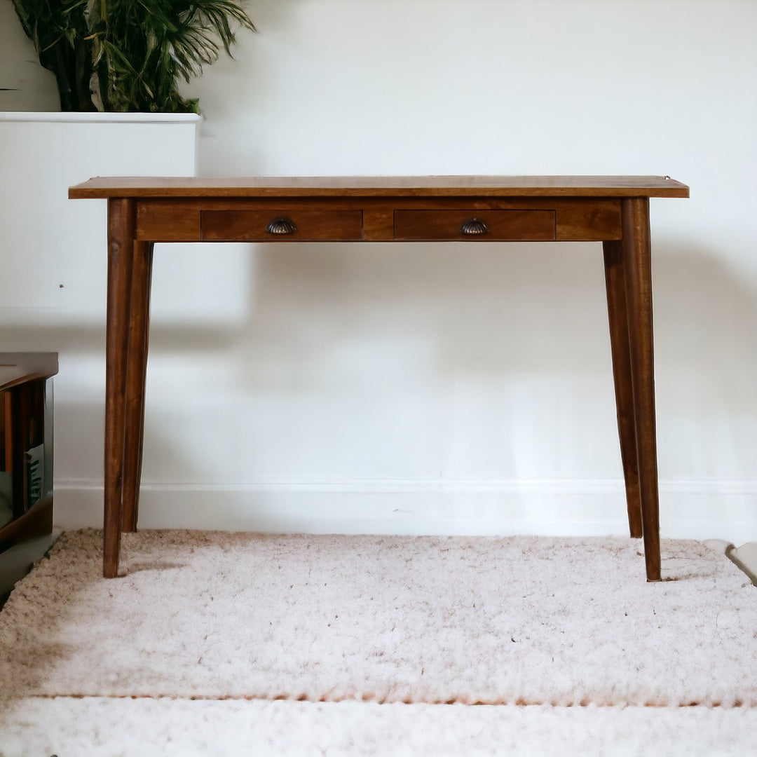 Two Drawer Chestnut Writing Desk