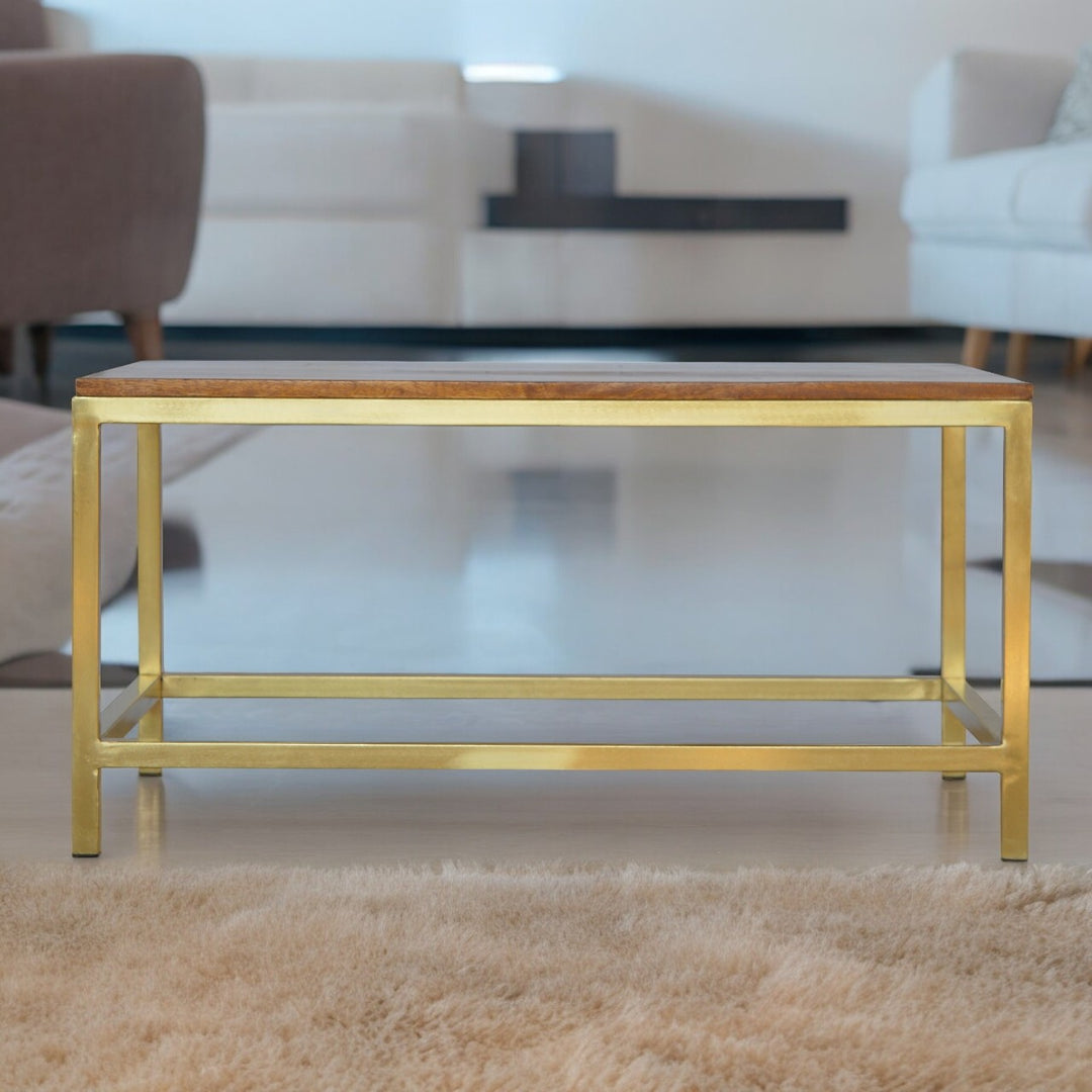 Rectangle Gold Coffee Table