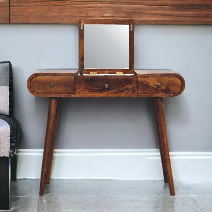 Chestnut Mirror Dressing Table