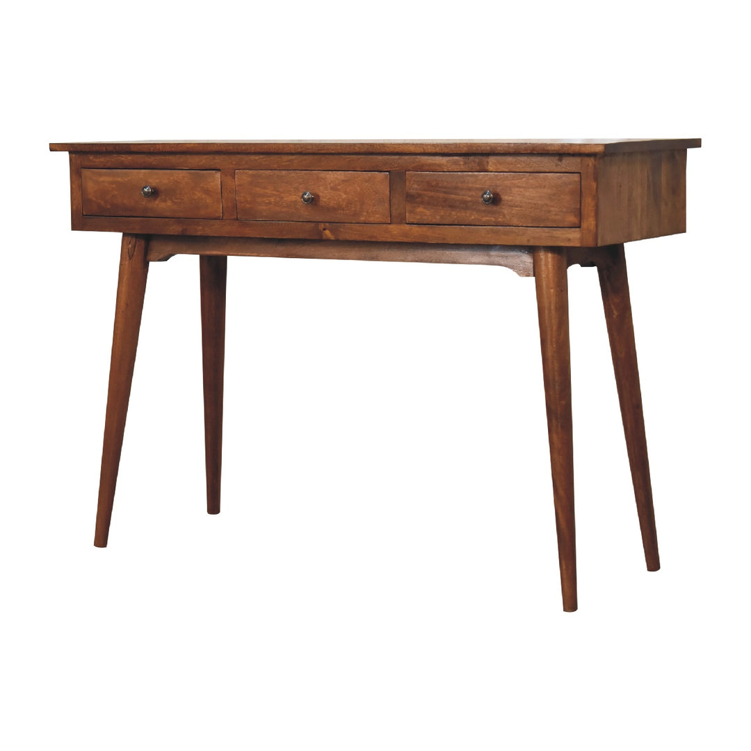 Large Three Drawer Chestnut Console