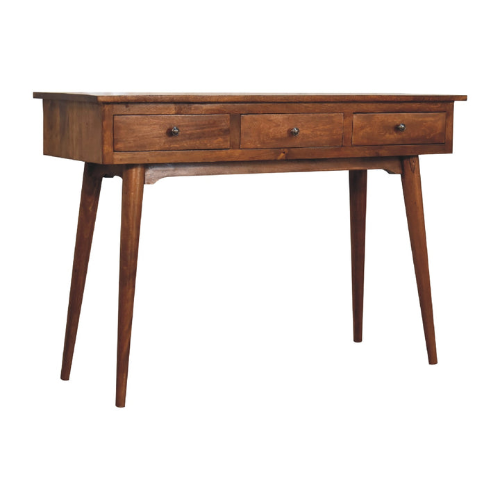 Large Three Drawer Chestnut Console