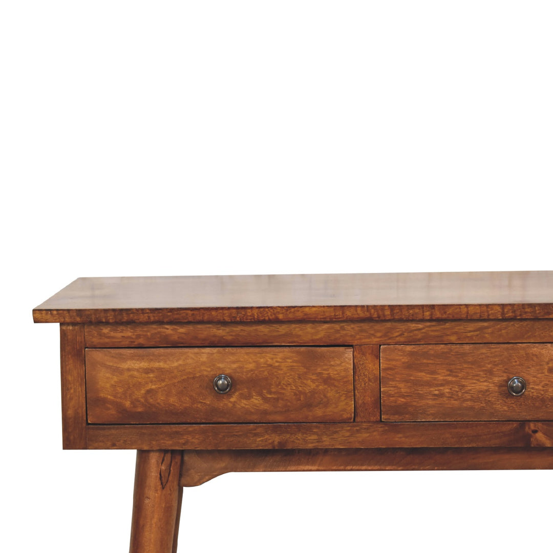 Large Three Drawer Chestnut Console