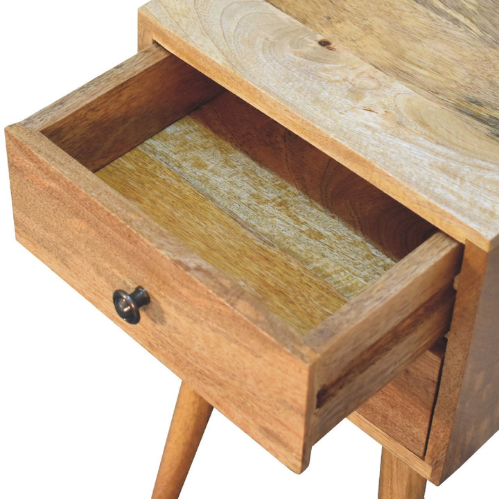 Mini  Two Drawer Oakish Bedside