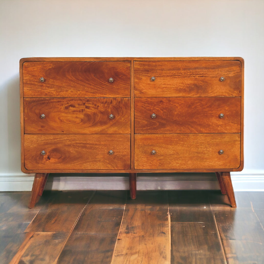 Large Curved Chestnut Chest