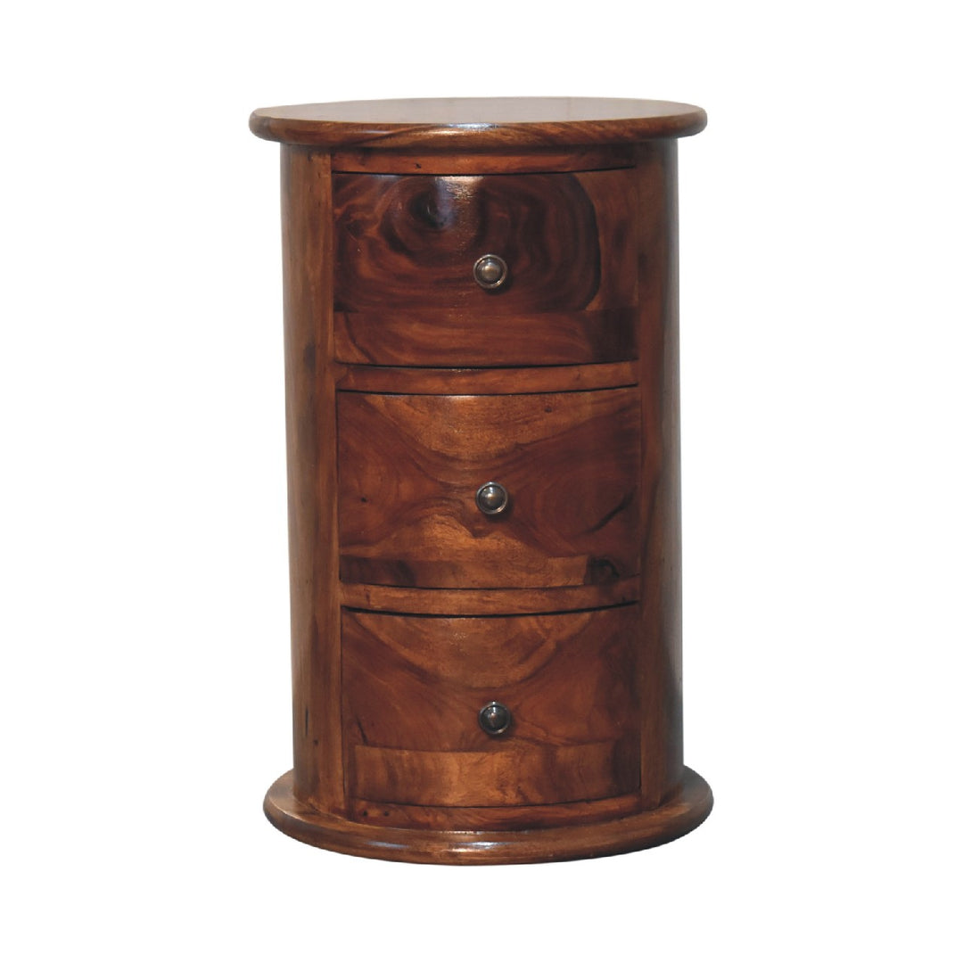 Three Drawer Chestnut Sheesham Drum