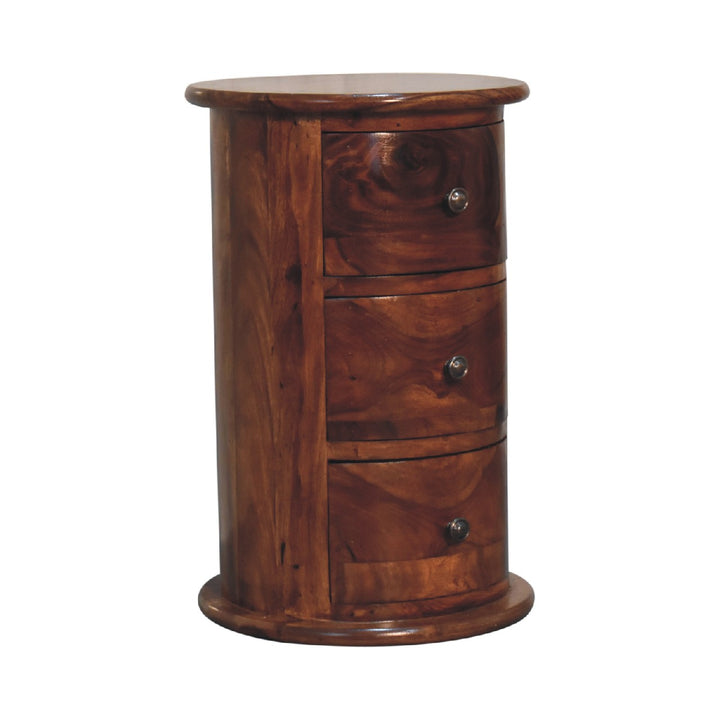 Three Drawer Chestnut Sheesham Drum