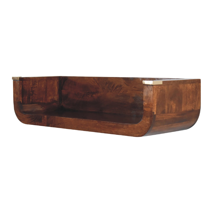 Indira Chestnut Floating Console