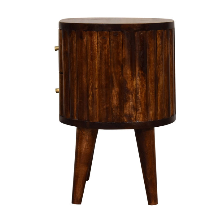 Stripe Chestnut Bedside