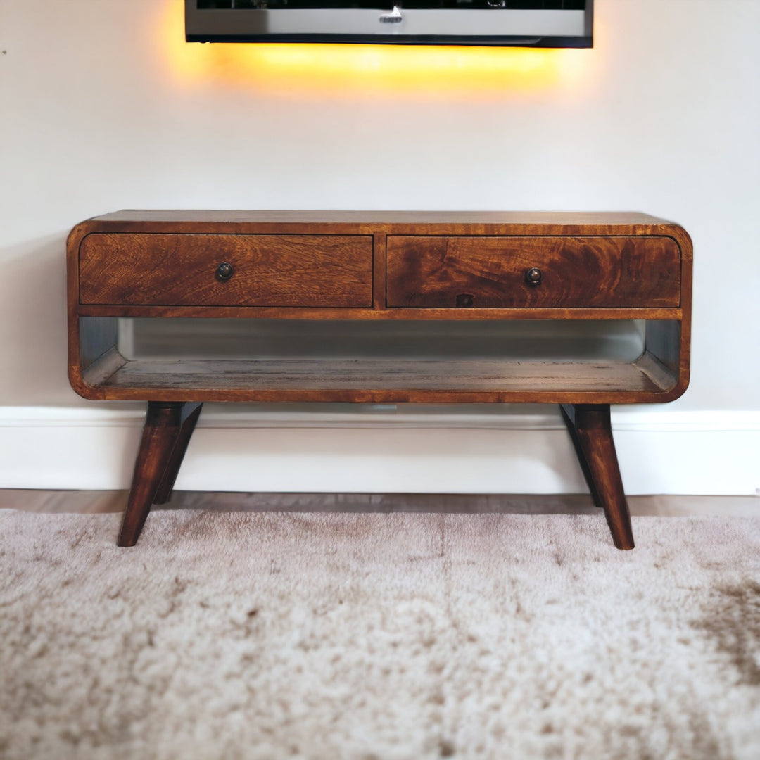 Reverse Curved Chestnut Media Unit