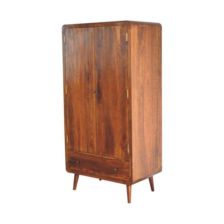 Curved Chestnut Wardrobe