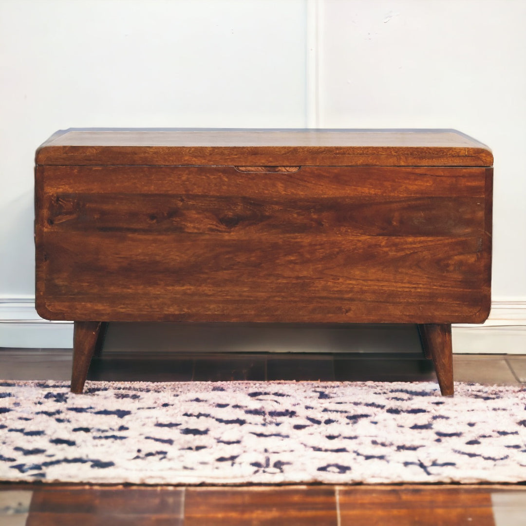 Curved Chestnut Blanket Box