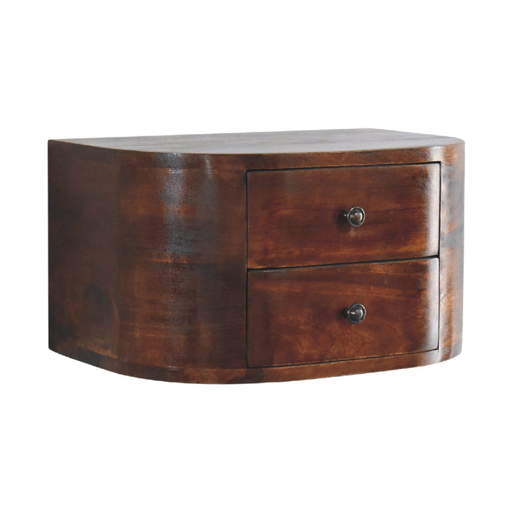 Lunar Two Drawer Floating Bedside