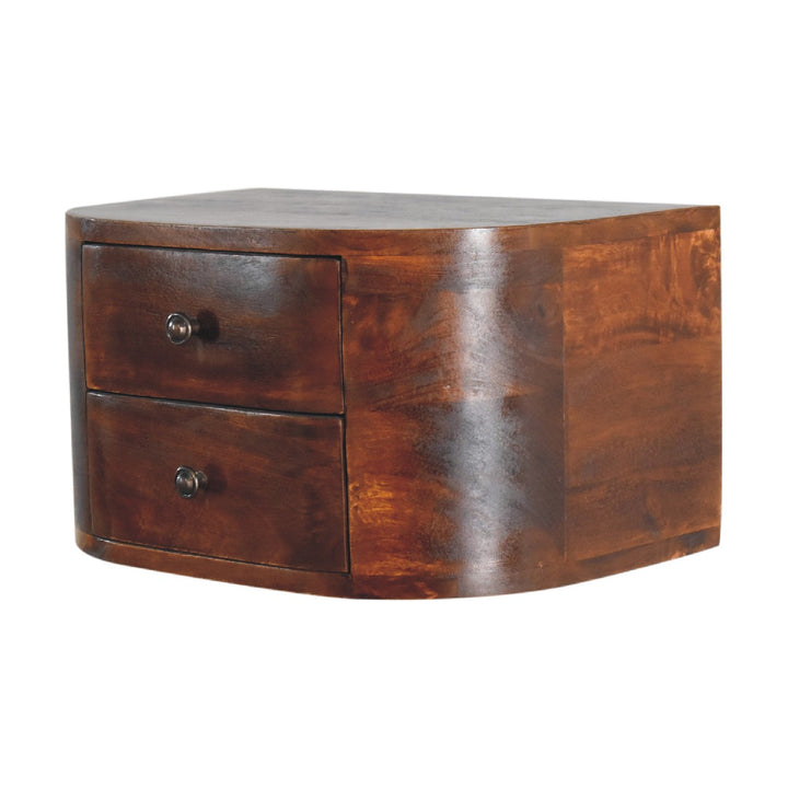 Lunar Two Drawer Floating Bedside