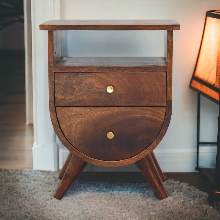 Split Chestnut Bedside