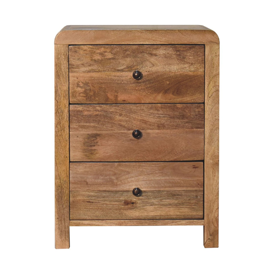 Aspen Oakish Three Drawer Bedside