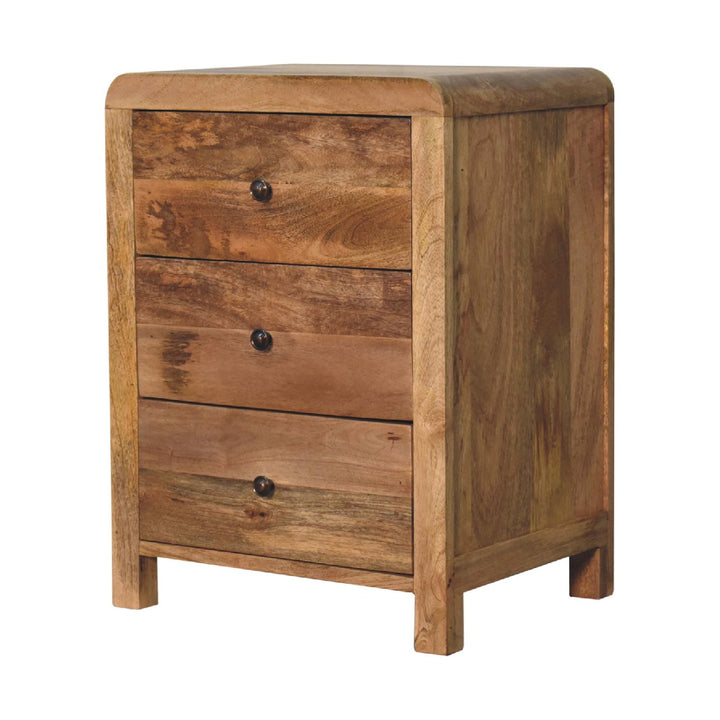 Aspen Oakish Three Drawer Bedside