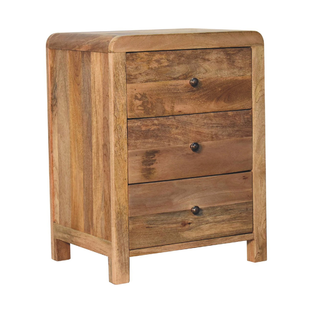 Aspen Oakish Three Drawer Bedside