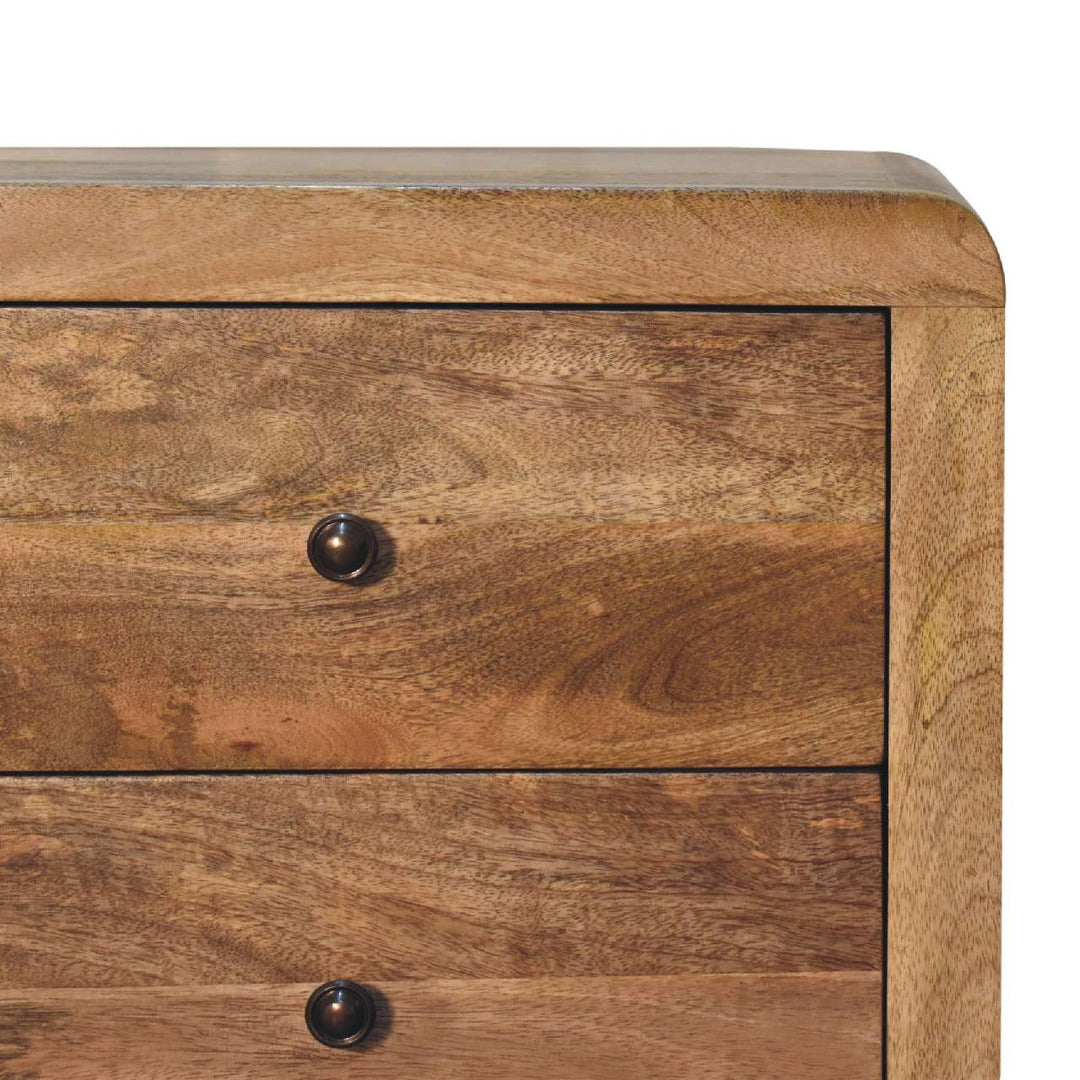 Aspen Oakish Three Drawer Bedside