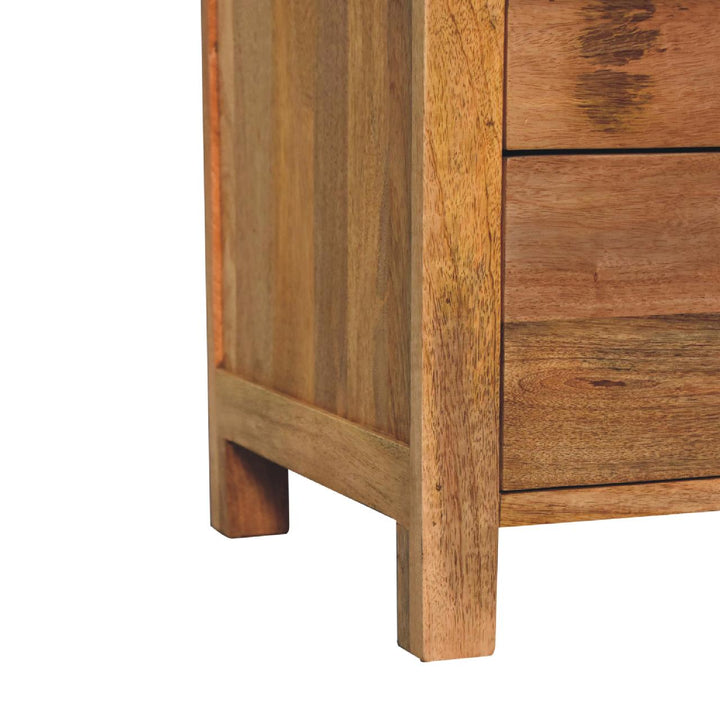 Aspen Oakish Three Drawer Bedside