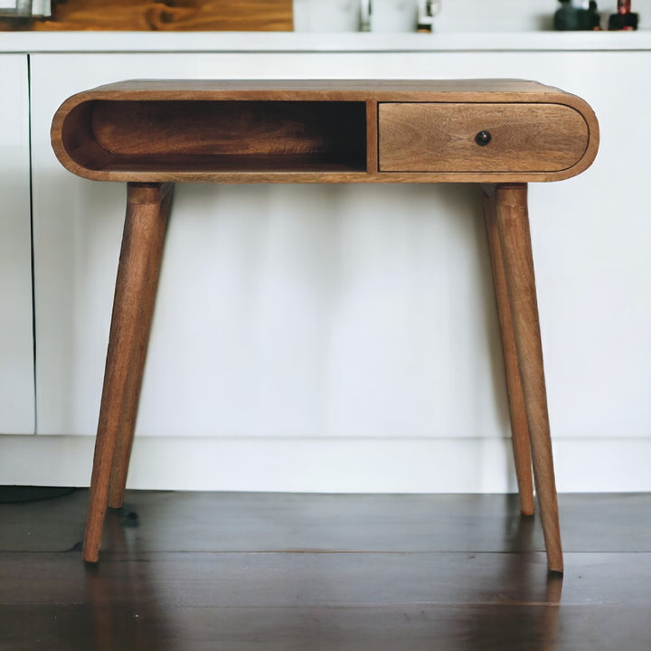 Curved Chestnut Writing Desk