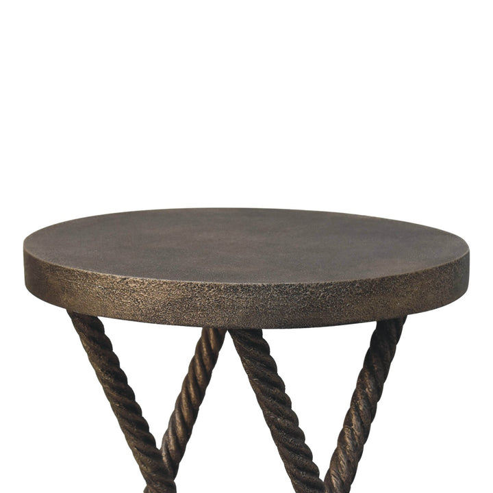 Metallic Rope Side Table