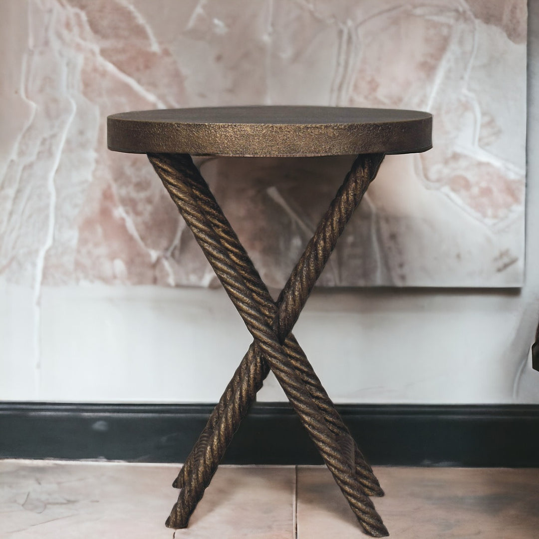 Metallic Rope Side Table