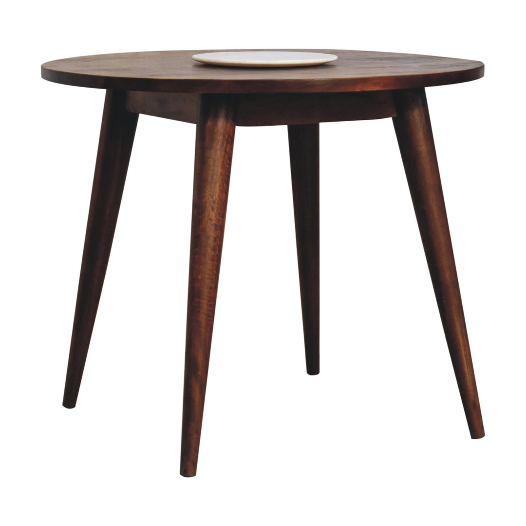 Chestnut Round Nordic End Table