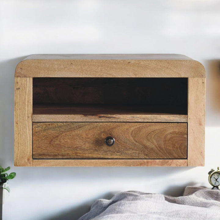 Chunky Oakish Floating Bedside