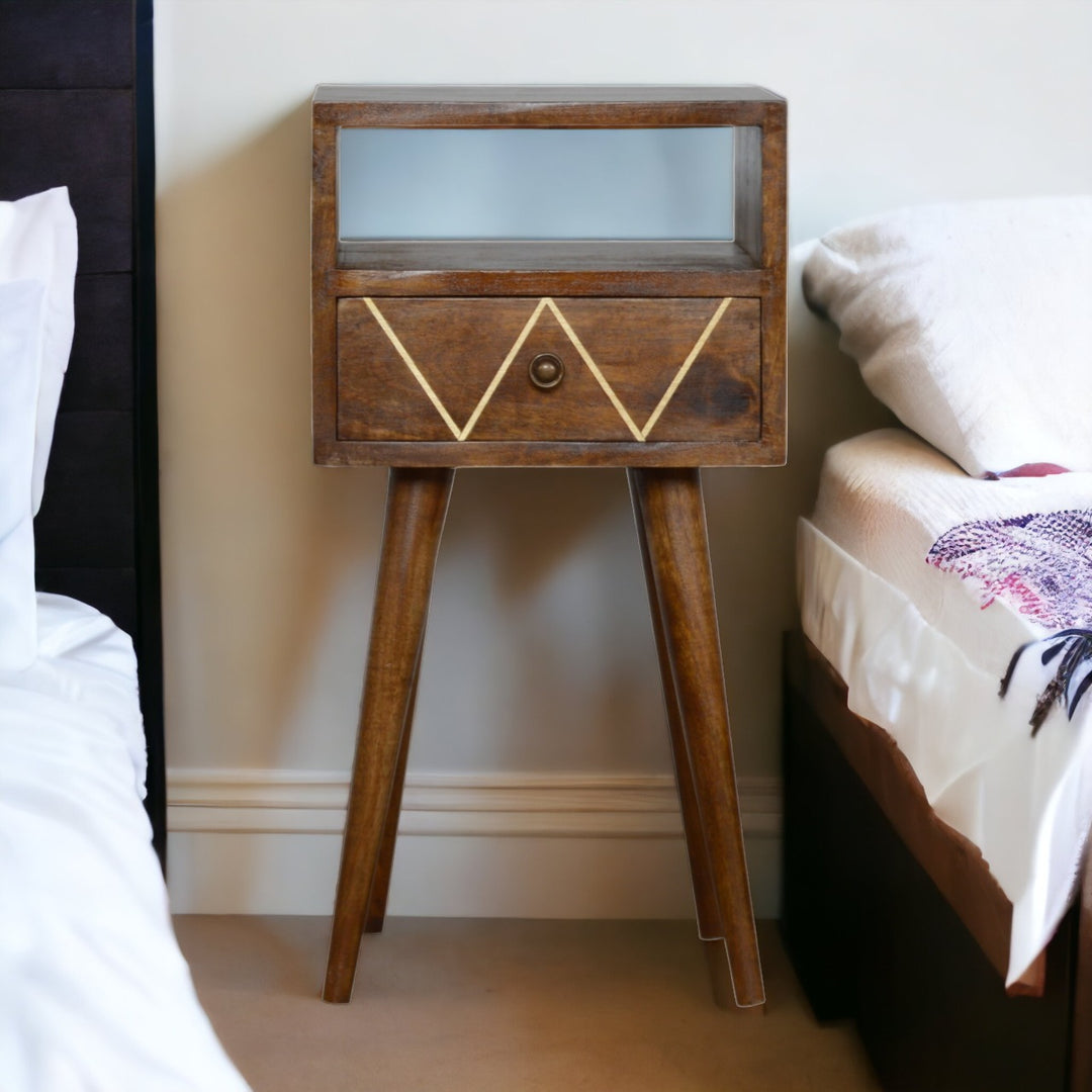 Mini Geo Brass Bedside