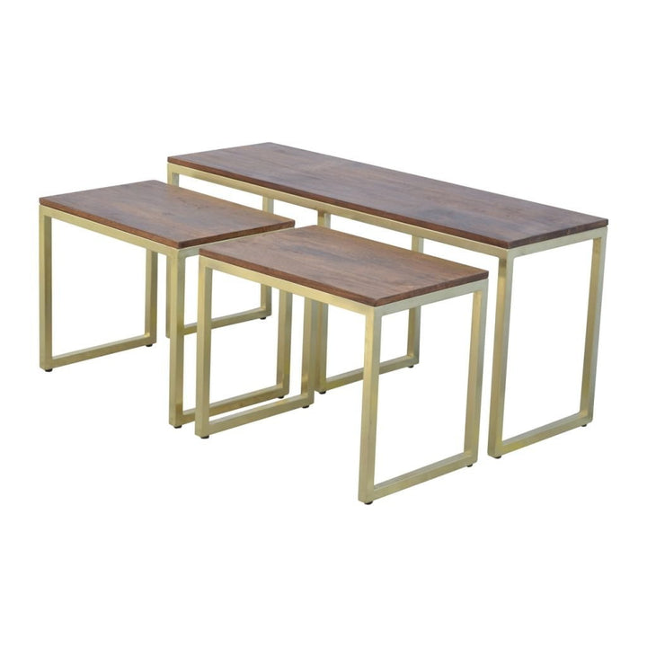 Chunky Gold Table Set of Three