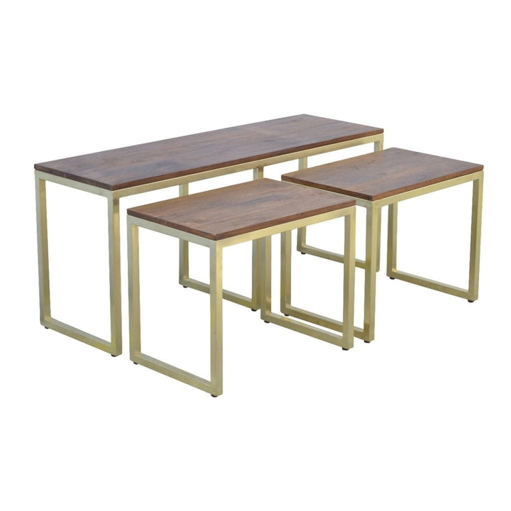 Chunky Gold Table Set of Three