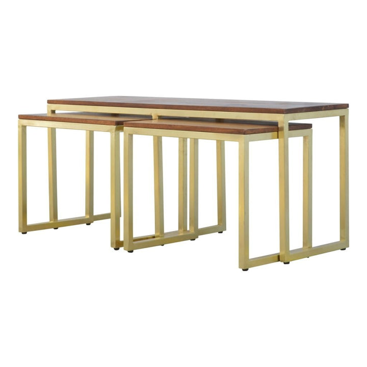 Chunky Gold Table Set of Three