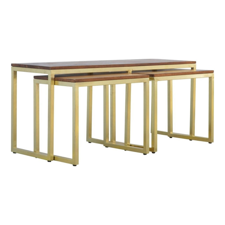 Chunky Gold Table Set of Three