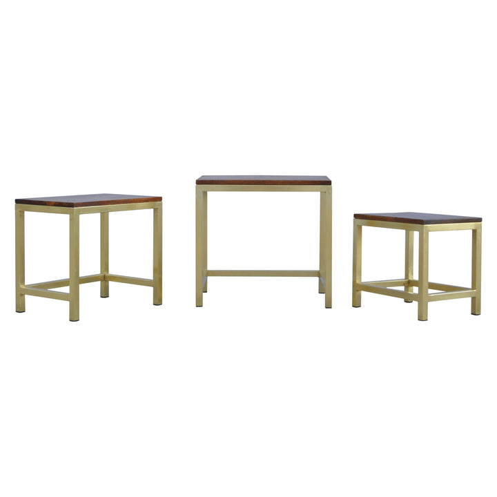 Chunky Gold Table Set of Three