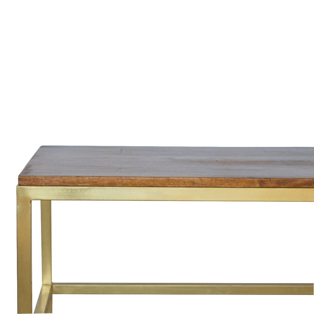 Rectangle Gold Coffee Table