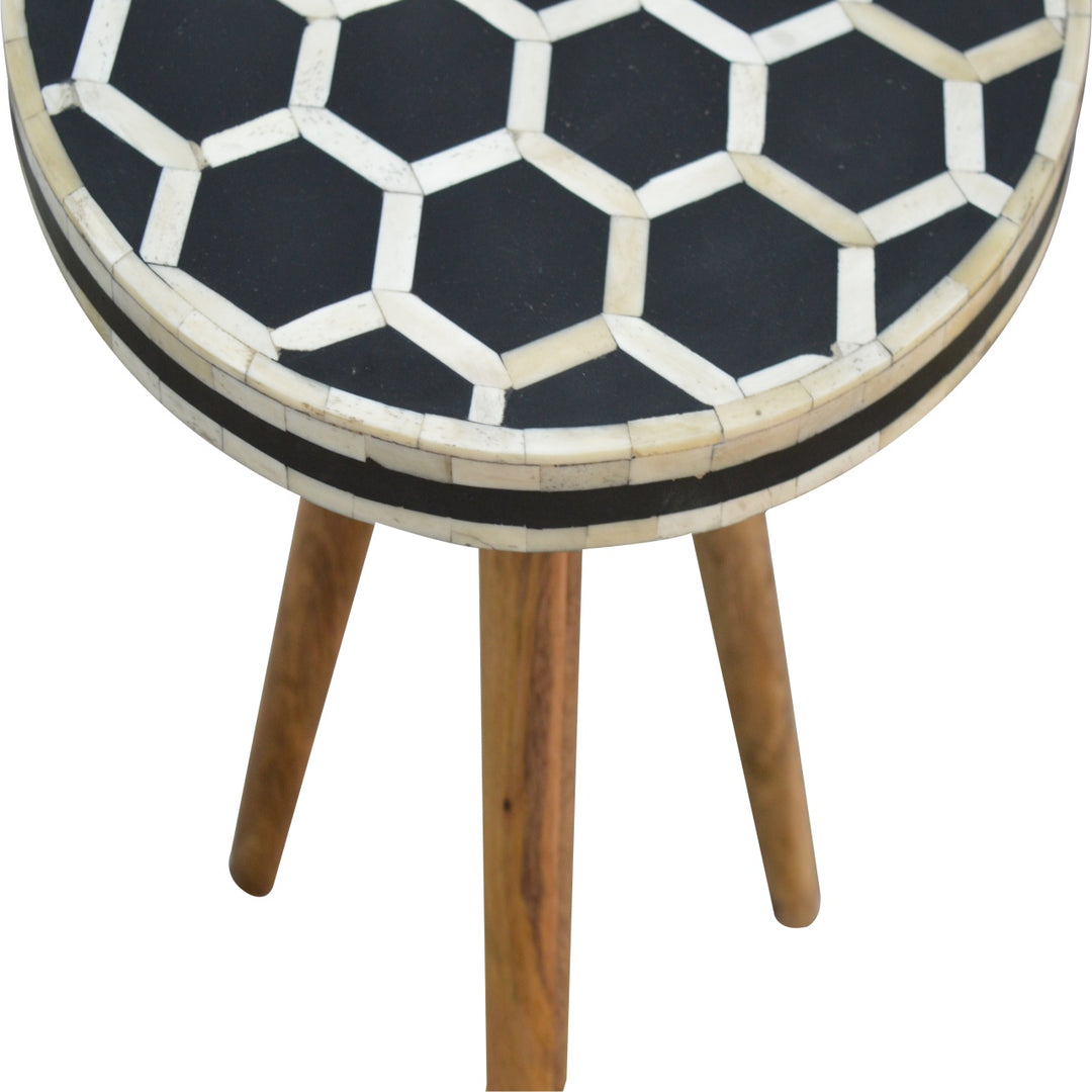 Bone Inlay Tripod Table