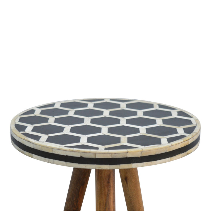 Bone Inlay Tripod Table