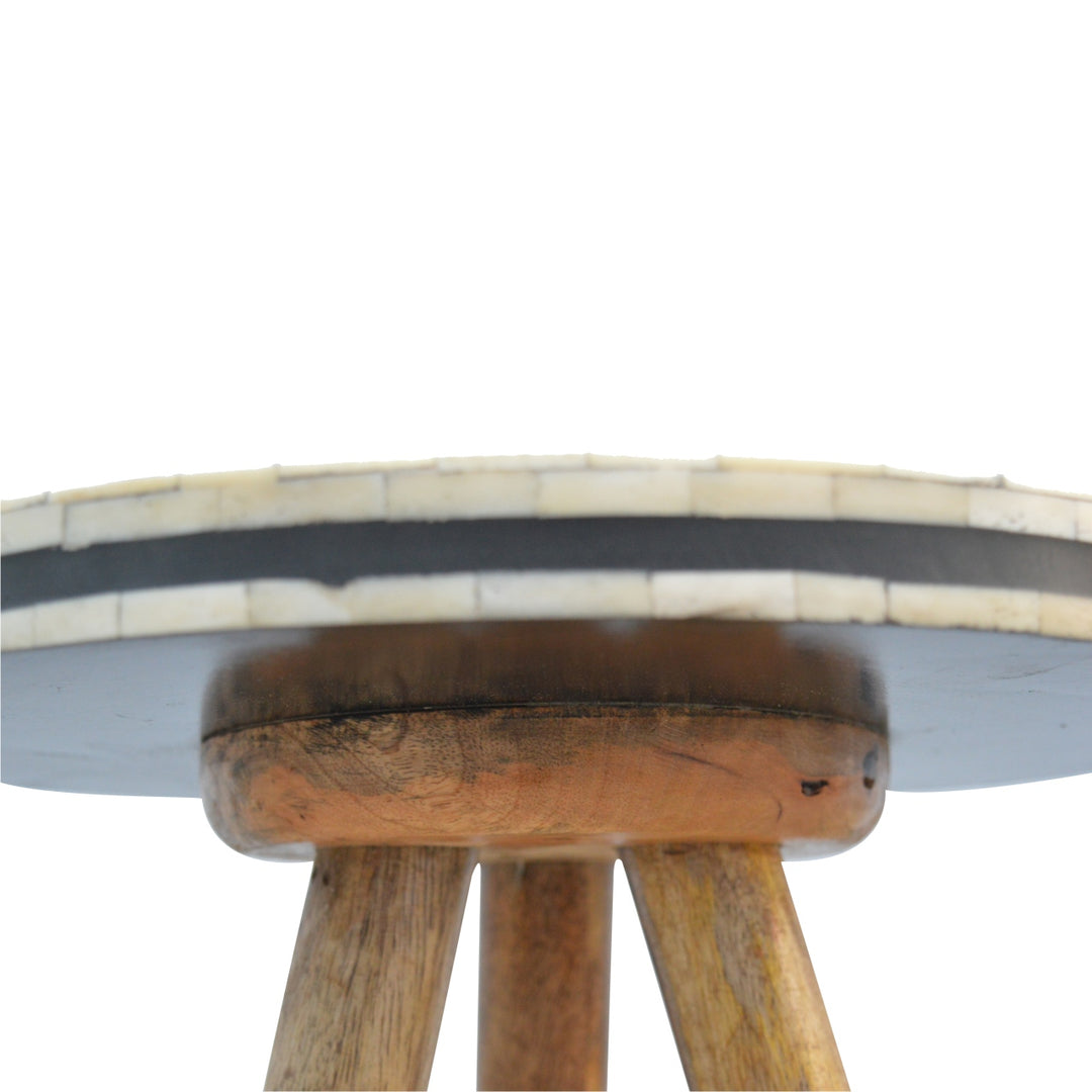 Bone Inlay Tripod Table