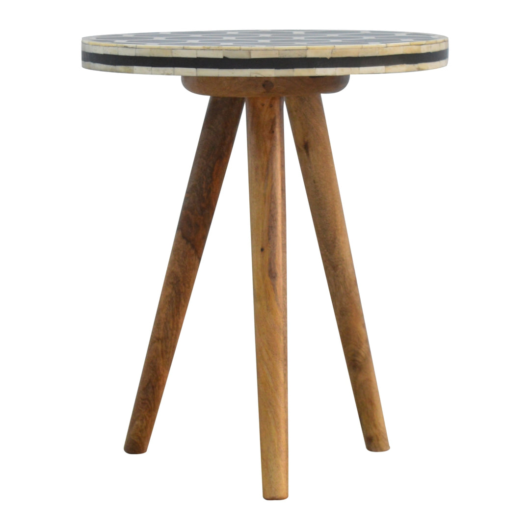 Bone Inlay Tripod Table