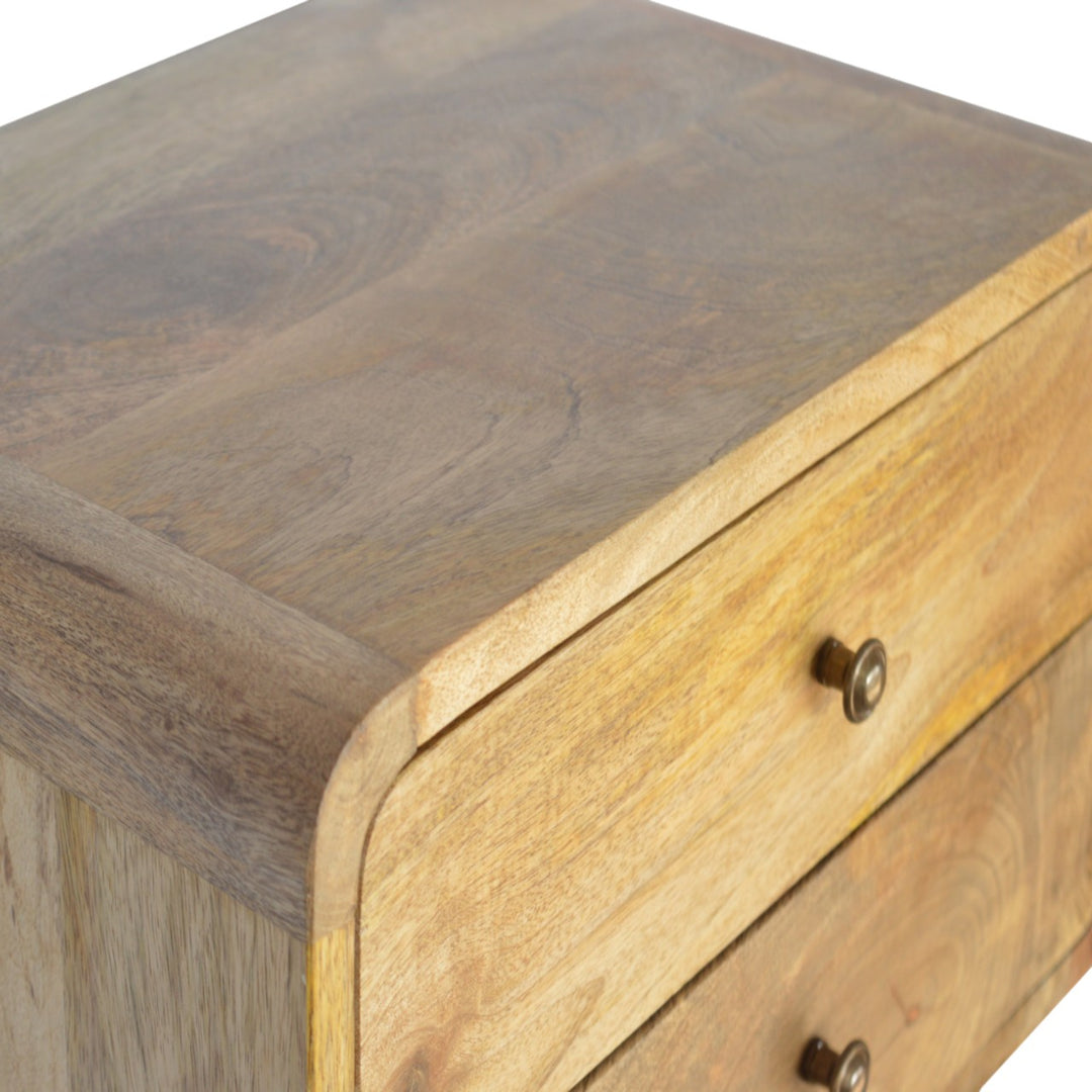 Oakish Two Drawer Floating Bedside