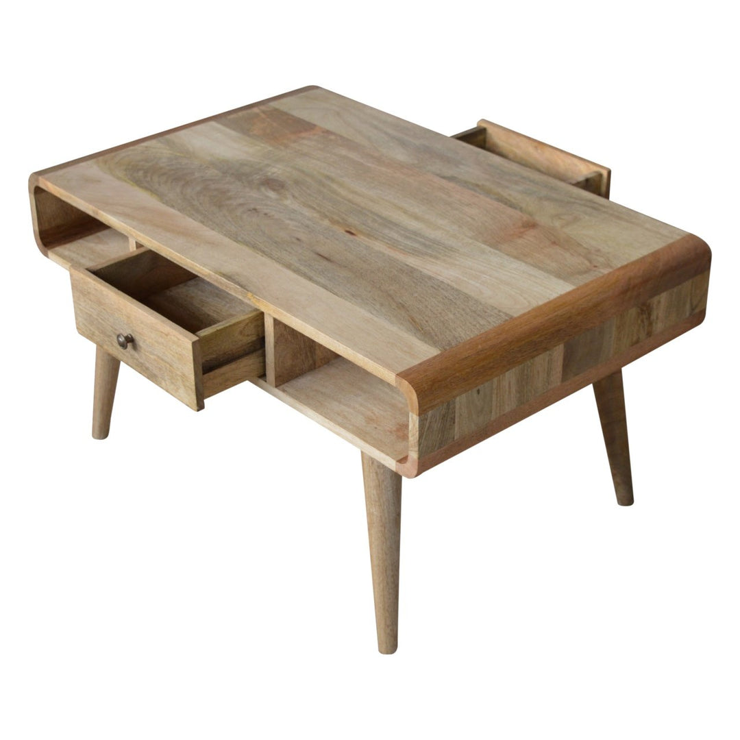 Curved Oakish Coffee Table